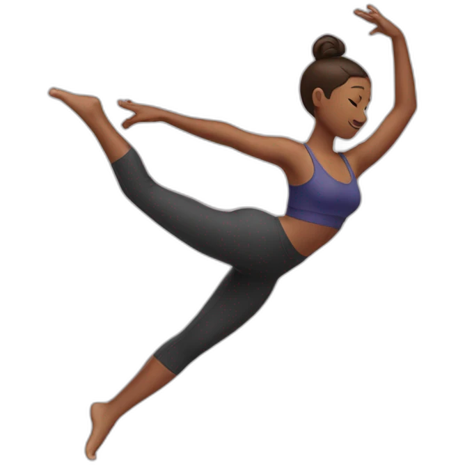 stretching girl emoji