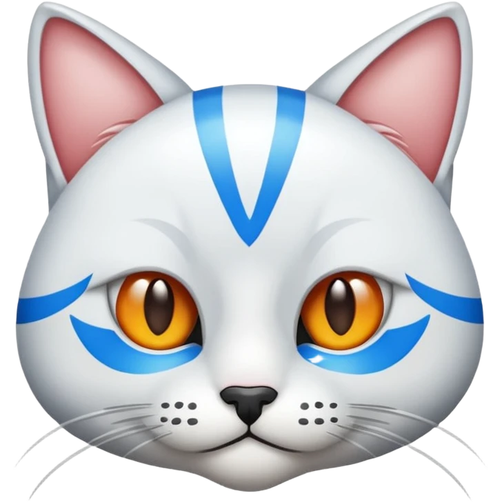 Mavi tatlı kedi emoji