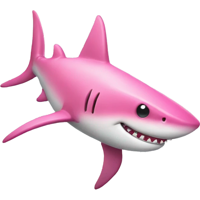 Pink shark emoji