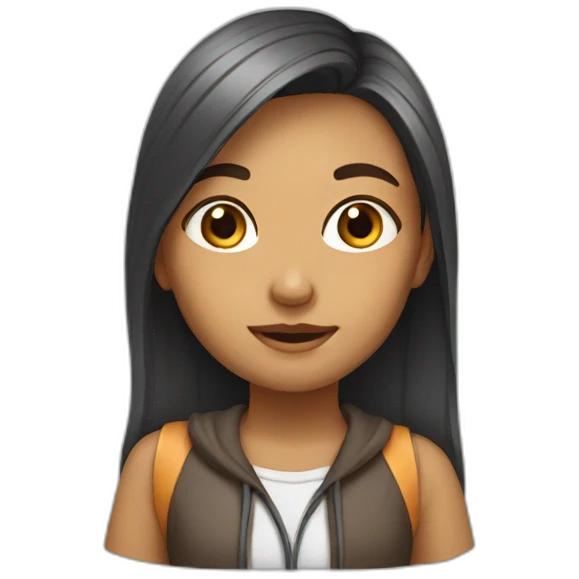 girl emoji that study hard emoji