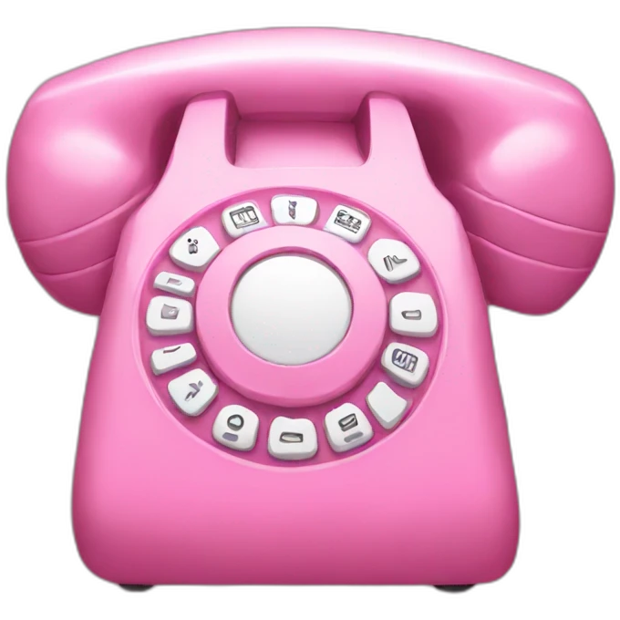Pink phone emoji