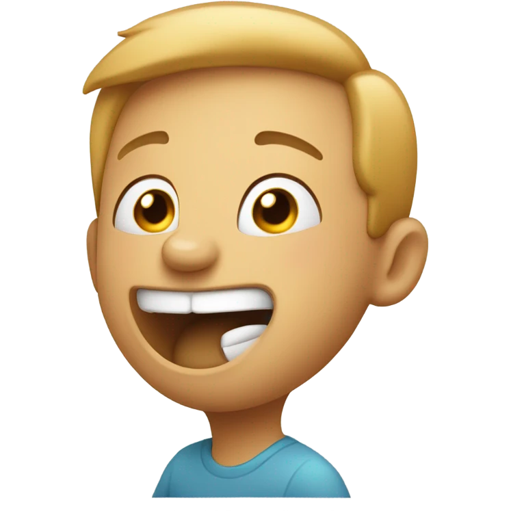 A person hysterically laughing emoji