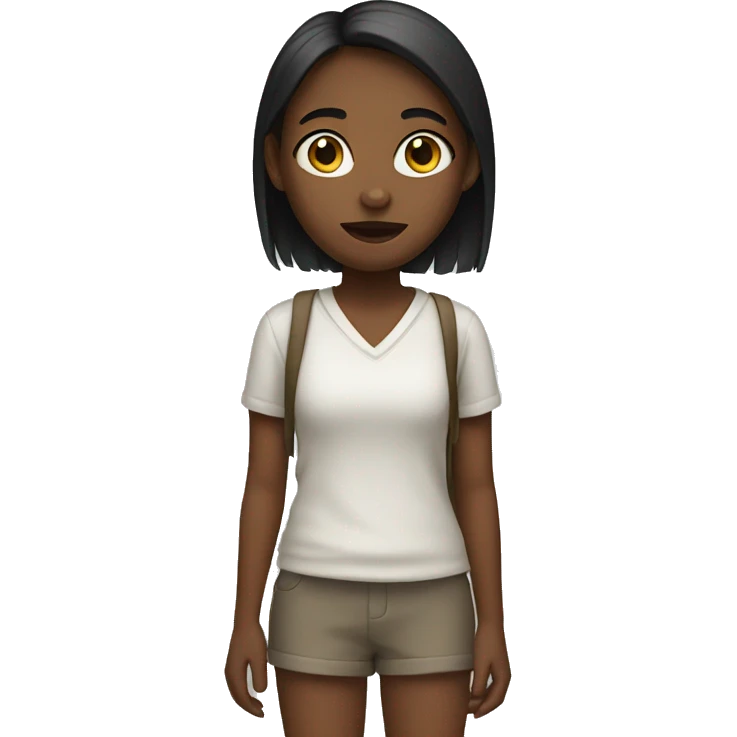 Girl with stick legs  emoji