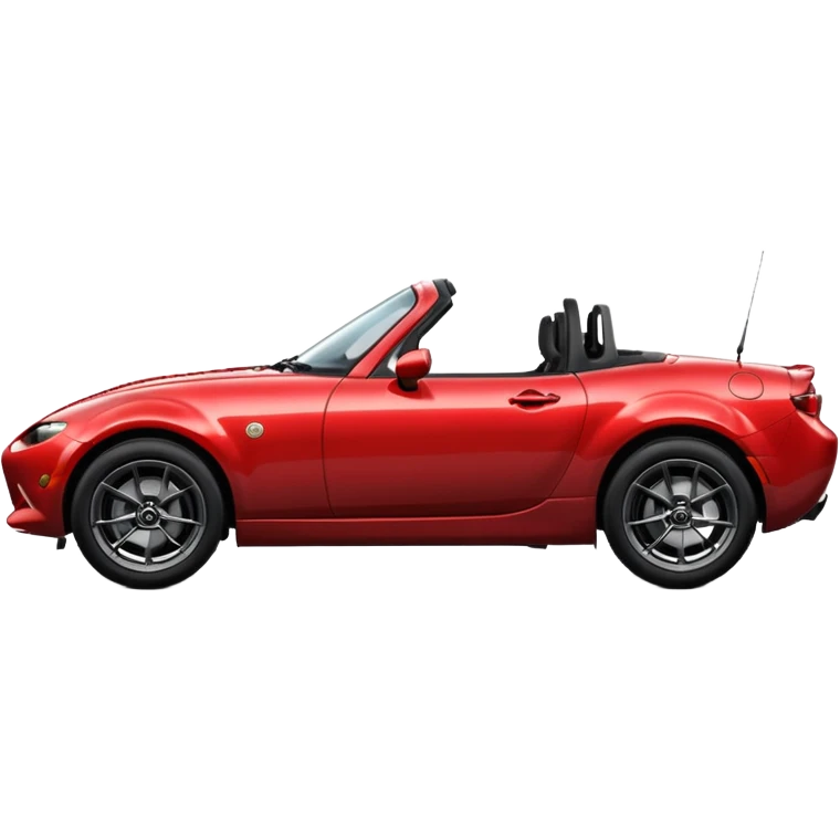 A red Mazda MX-5 side view from right emoji