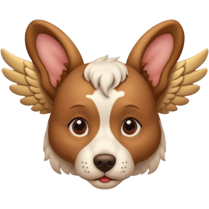 My dogs head on Cupid body emoji