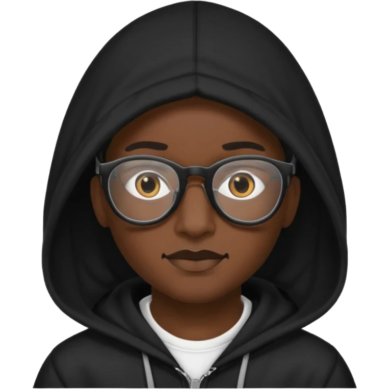 Capucha árabe lentes negros braquets  emoji