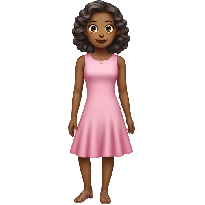 Girl pink dress  emoji