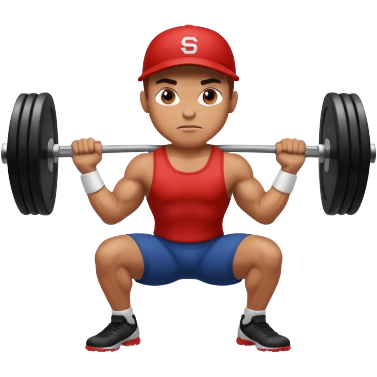 beisbolista haciendo pesas emoji