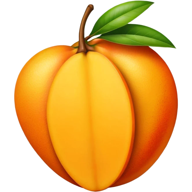 square-shaped mango slice, juicy and vibrant emoji