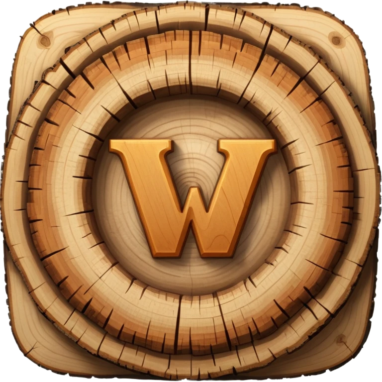 letter w inside tree rings emoji