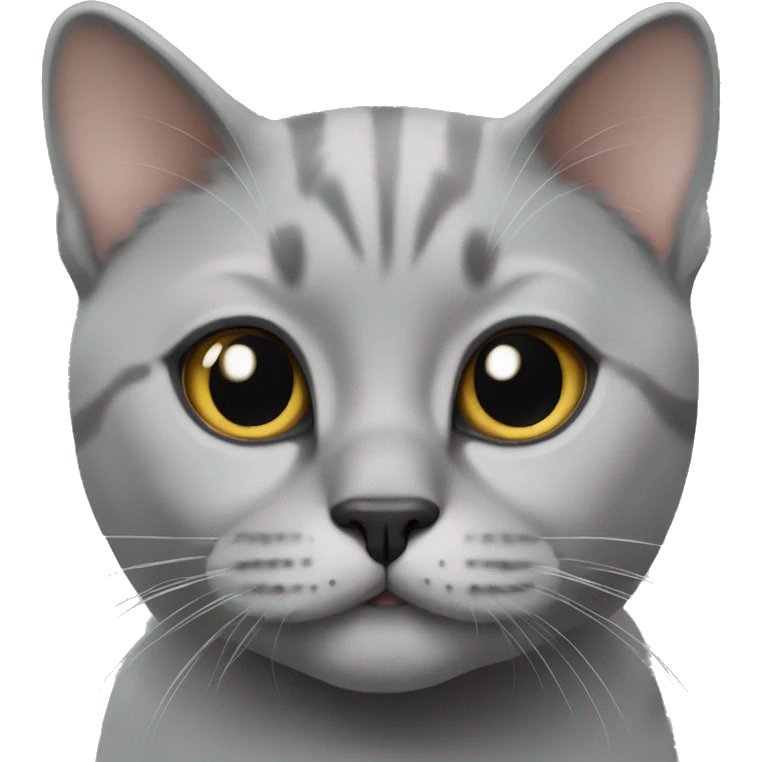 Short British cat grey emoji