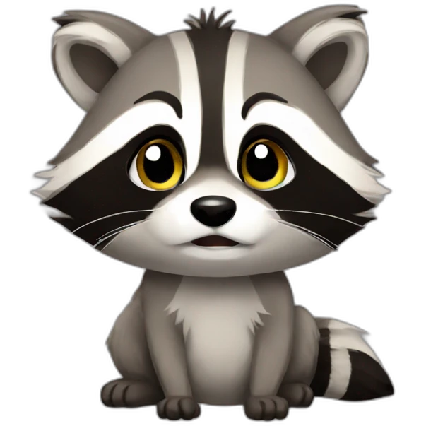 raccoon льёт tears emoji