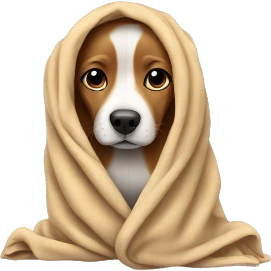 Dog in a blanket emoji