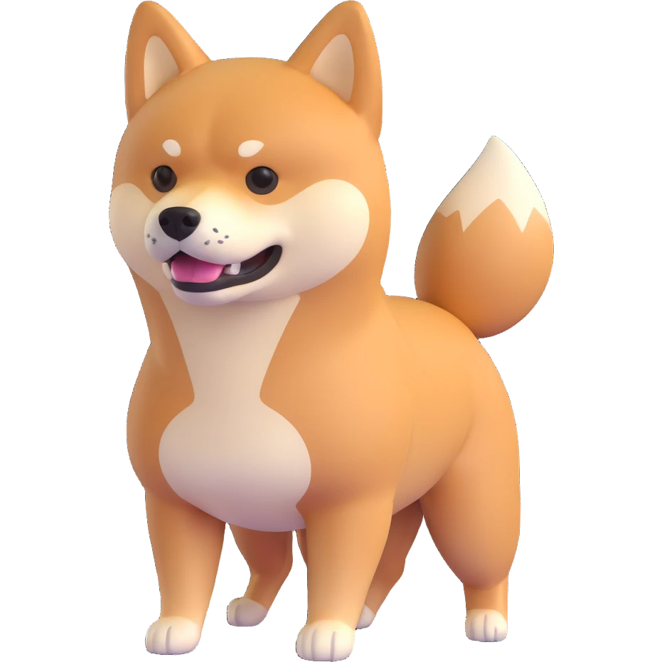 shiba inu, muscular emoji