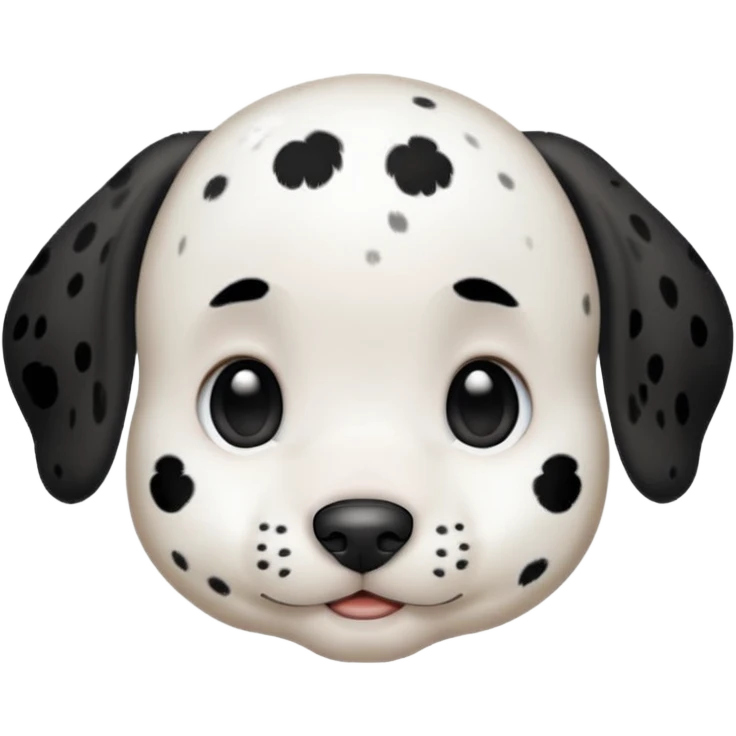 white baby Dalmatian only face emoji