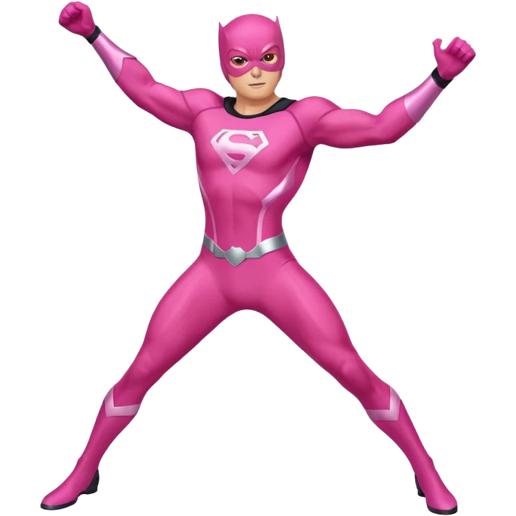 pink superhero costume emoji