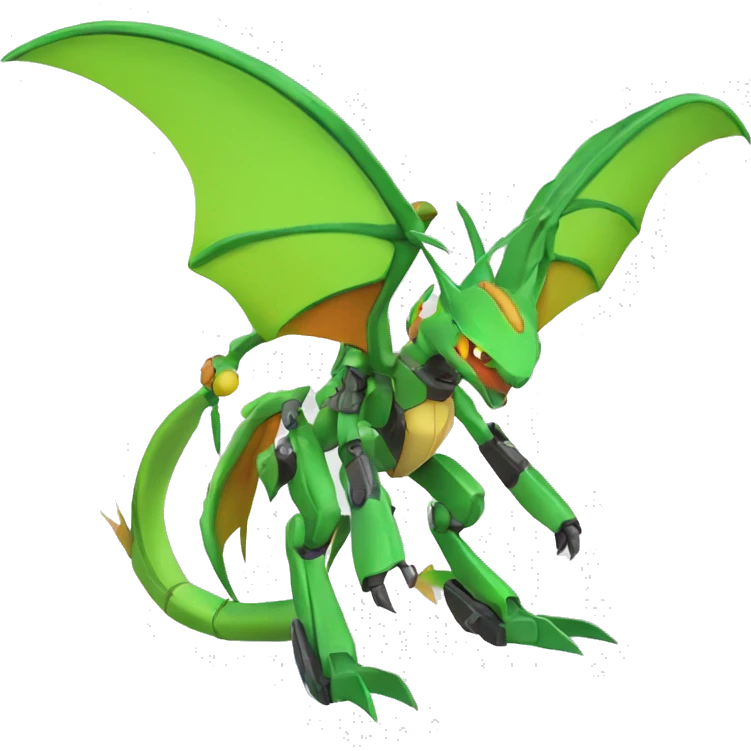 Mechanical Flygon-Scyther-Charizard-Medabot-Mecha full body emoji