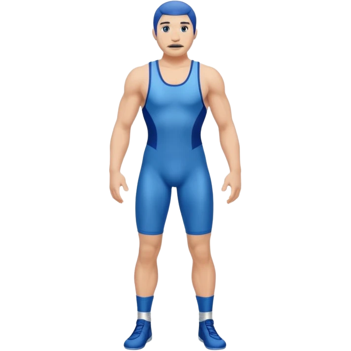 blue wrestling singlet emoji