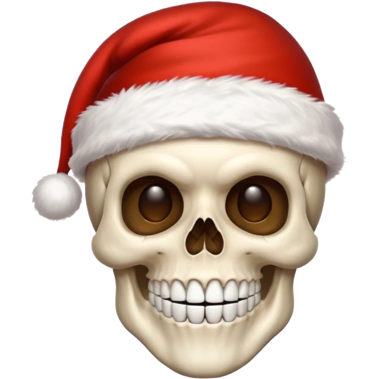 Skull with a santa hat emoji