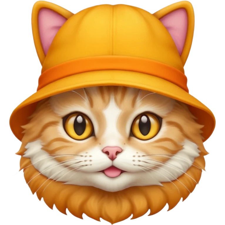 cat with yellow hats emoji