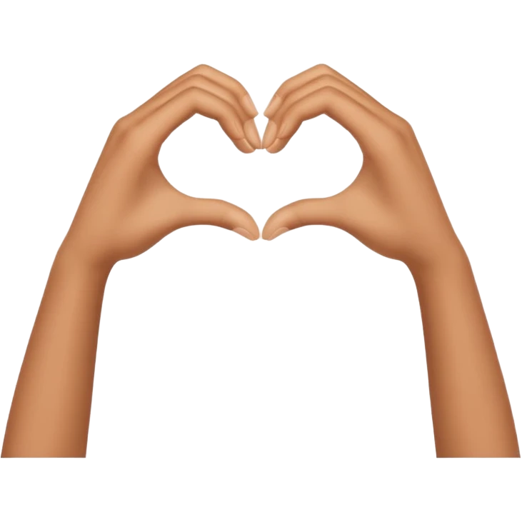 Two hands in heart with Beach  emoji