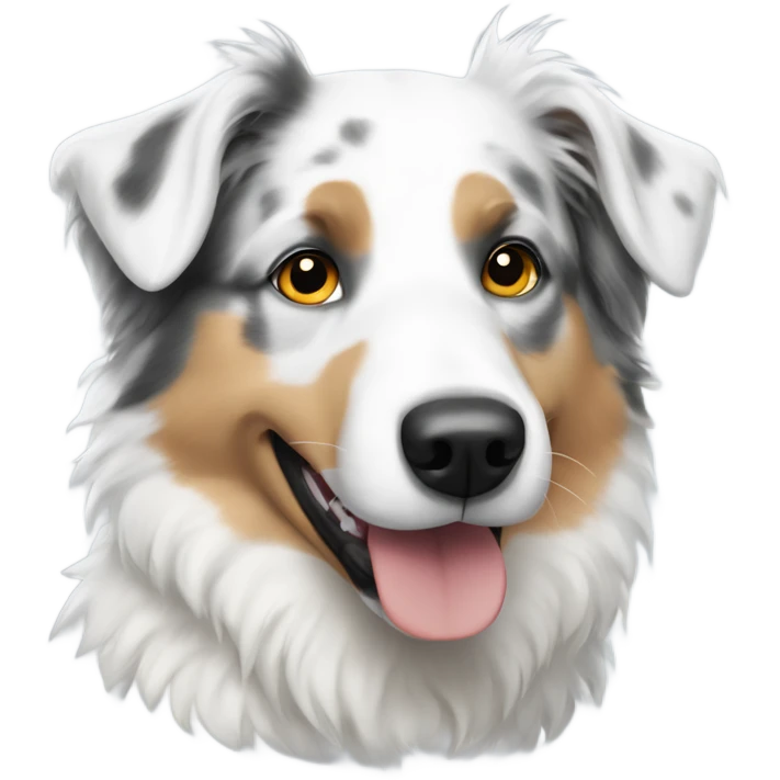 White Australian shepherd  emoji
