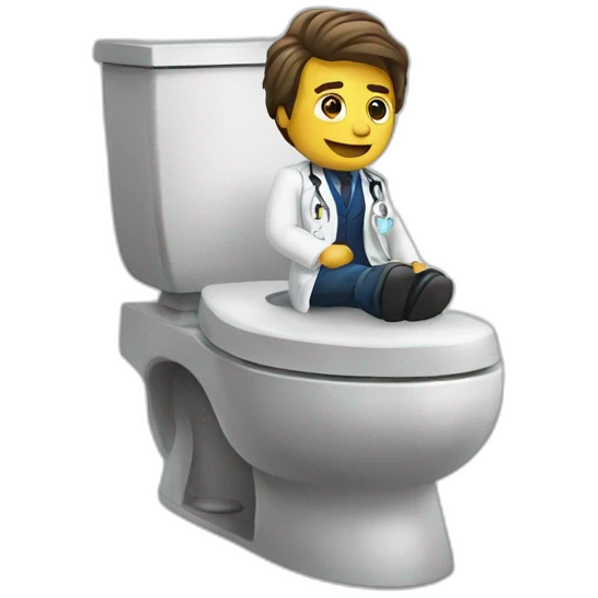 Doctor Who on the toilet emoji