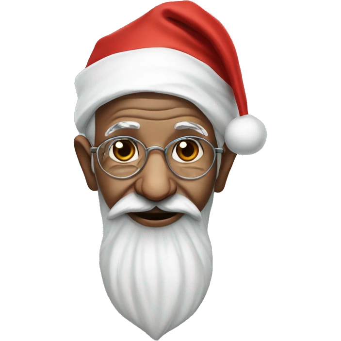 Mahatma Gandhi with santa hat emoji