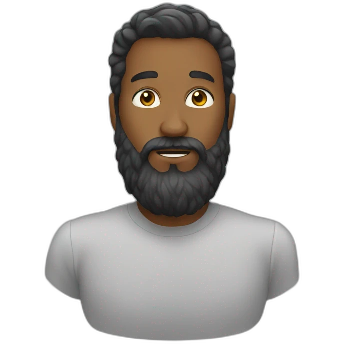 Beard-bold emoji