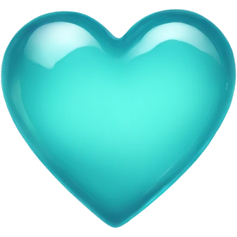 Glass Aqua heart emoji