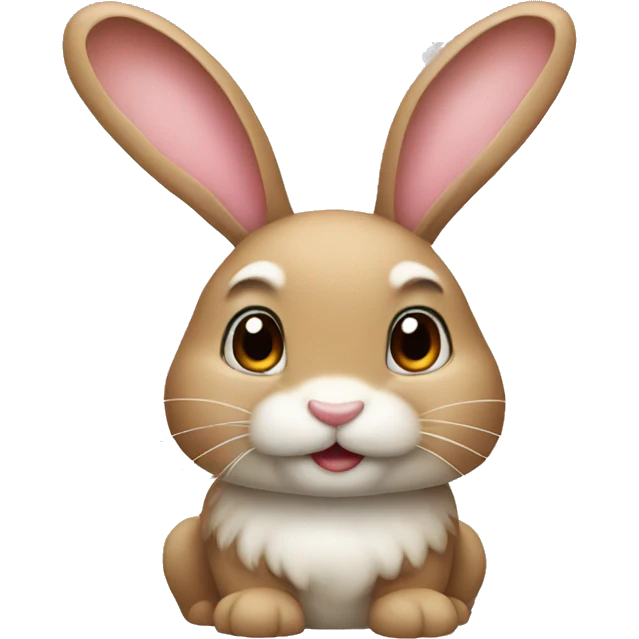 A bunny with a bow on his head  emoji