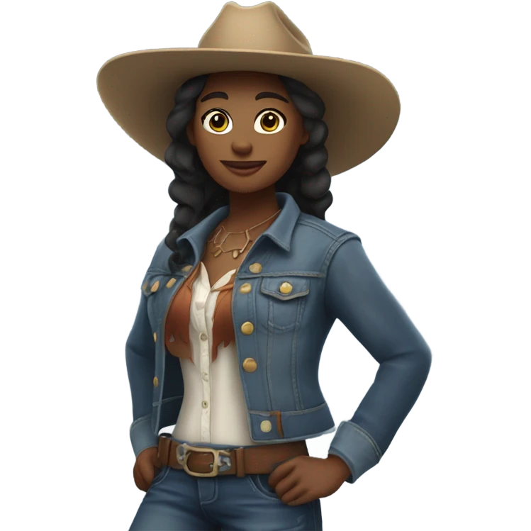 Black cowgirl  emoji