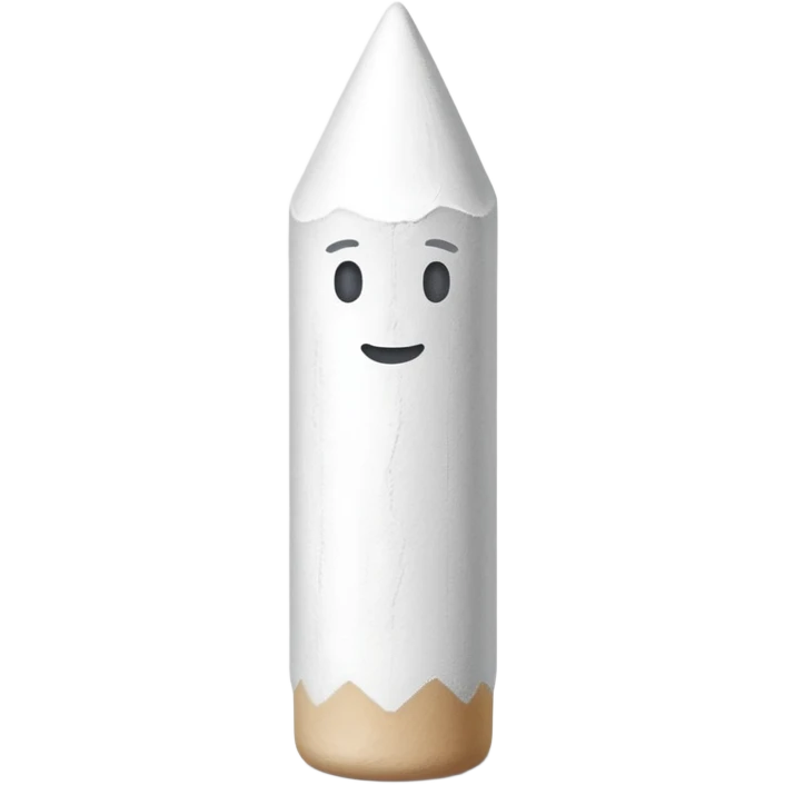 A piece of chalk as a person emoji