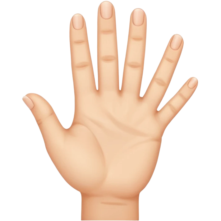 Les doigts en forme de W emoji