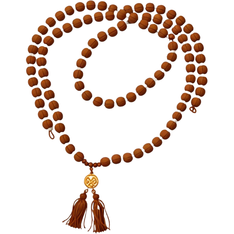 white Prayer Beads Rudraksha emoji