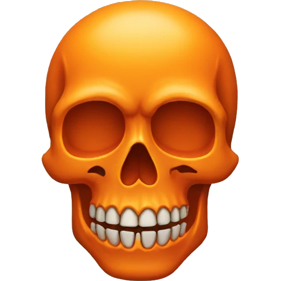Orange skull emoji emoji