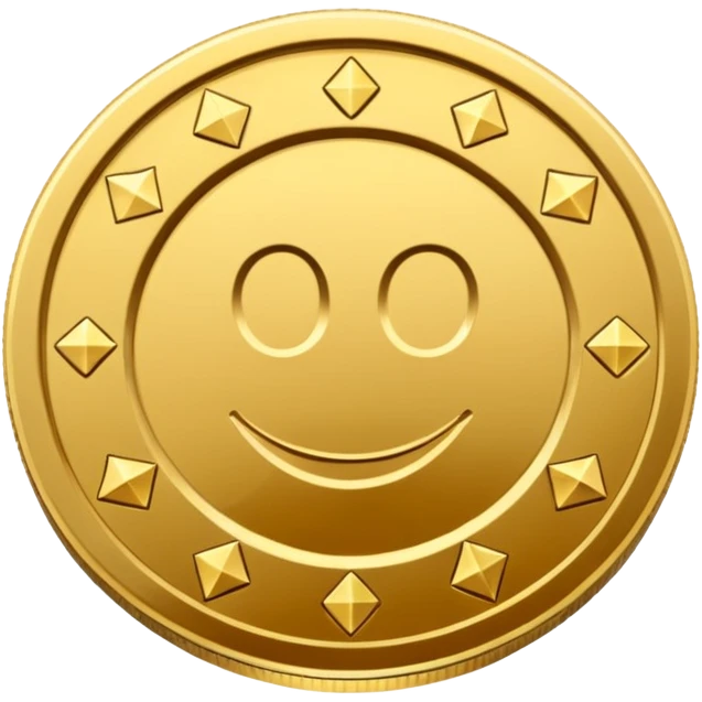 Fais une pièce d'or détailée avec l'inscription F, Fcoins emoji