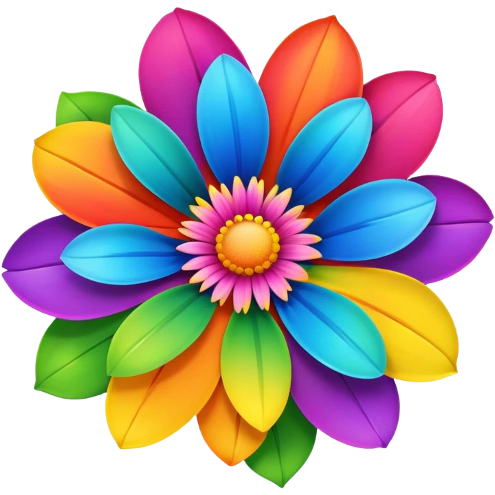 Rainbiw flower emoji