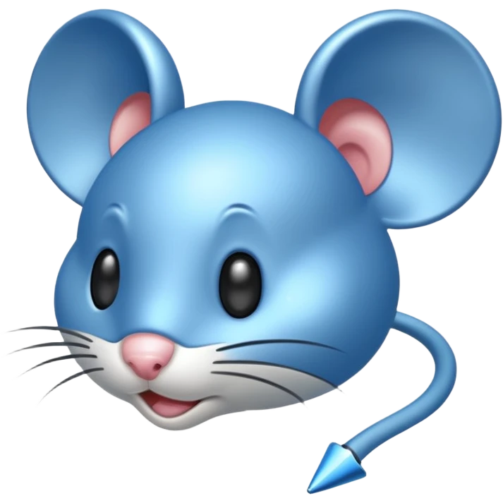 Blue mouse cursor emoji
