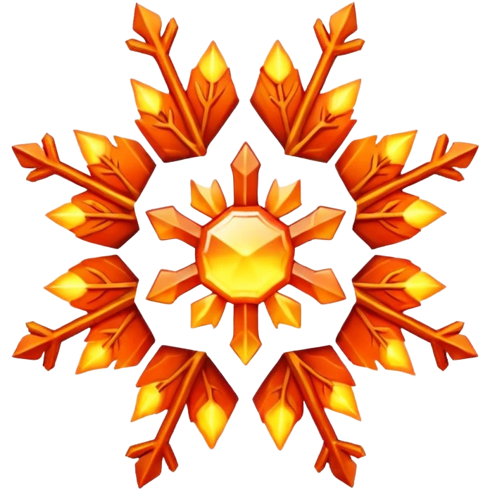 a fiery snowflake that is ignited emoji