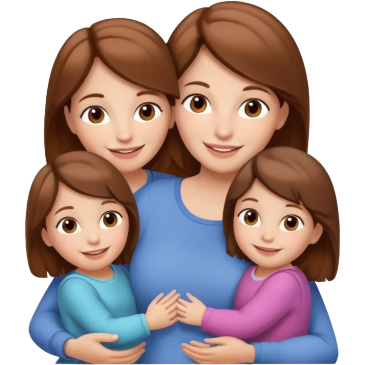 mom with twin girls emoji