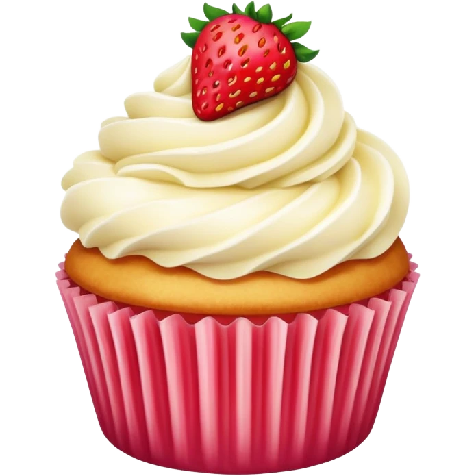 ultra realistic strawberry cheesecake cupcake emoji