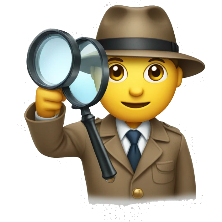 a detective with magnifying glass emoji