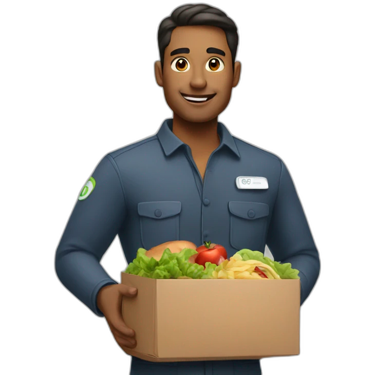 meal delivery man emoji