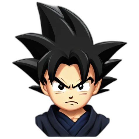 Angry goku black background get dark emoji