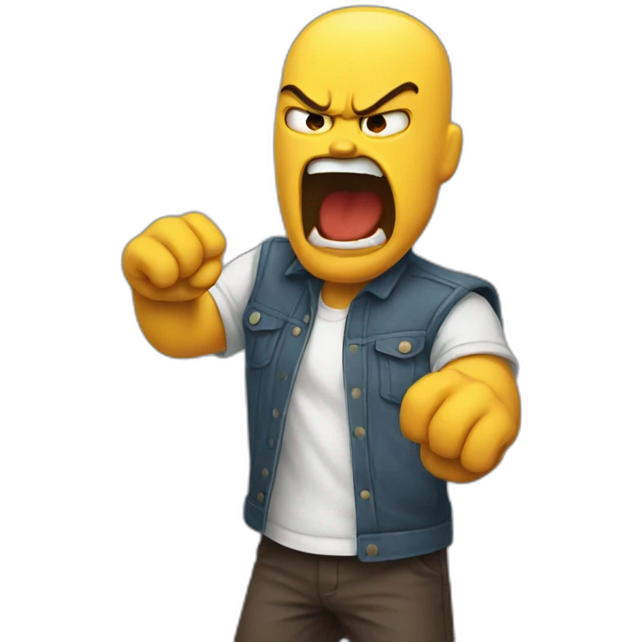 Angry with hand emoji