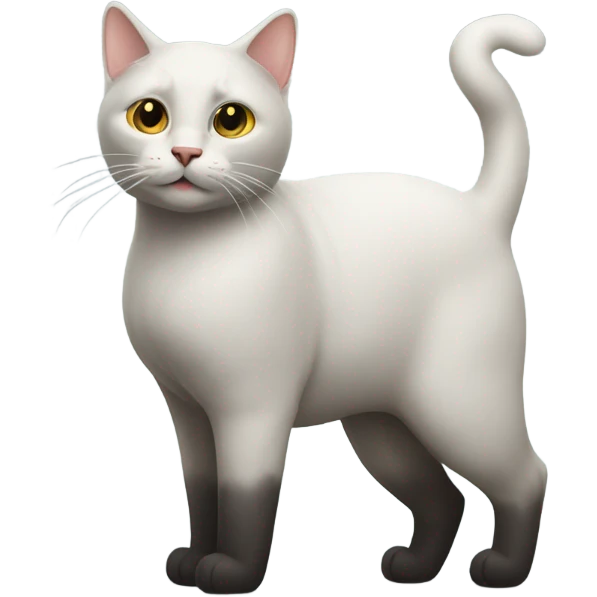 Cat with big but emoji