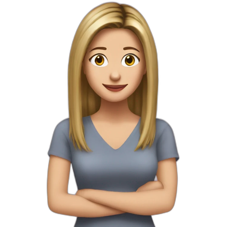 Rachel Green with goey emoji