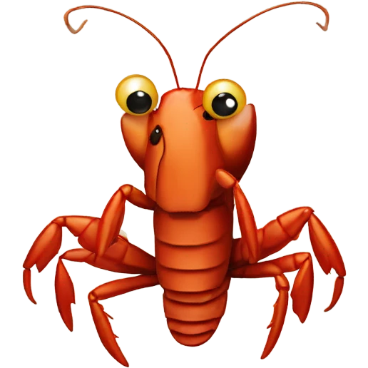 Singing crayfish emoji