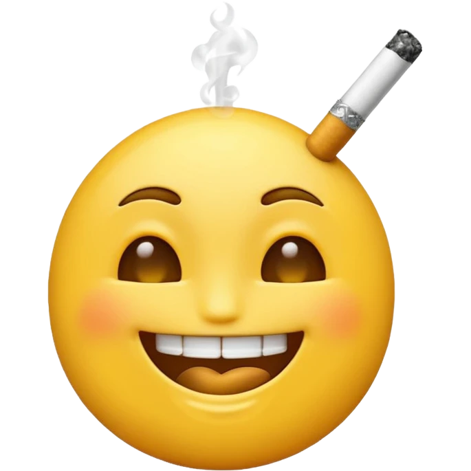 A cool emoji smoking  emoji
